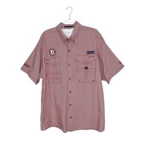 Columbia PFG Super Bonehead Fishing Shirt Men's XL Alabama Crimson Tide